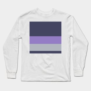 A lovely palette of American Blue, Pink Lavender, Ube and Cloudy Blue stripes. Long Sleeve T-Shirt